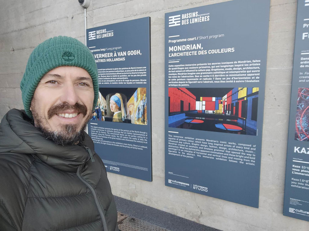 at the entrance of the submarine base of Bordeaux